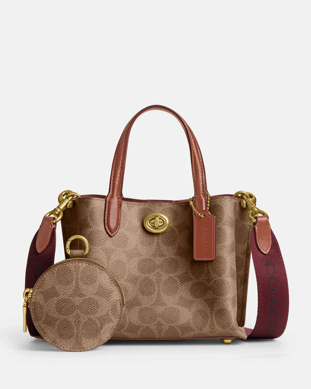 Coach Mini Rowan Crossbody Bag In Blocked Signature Canvas