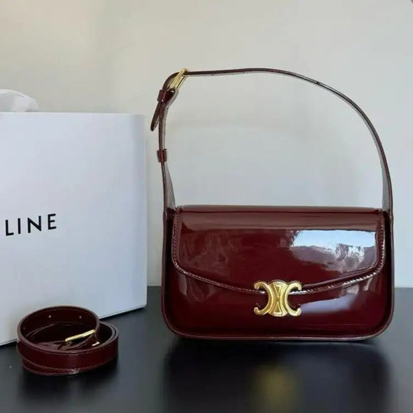 CELINE Triomphe Terence Shoulder Bag Calfskin