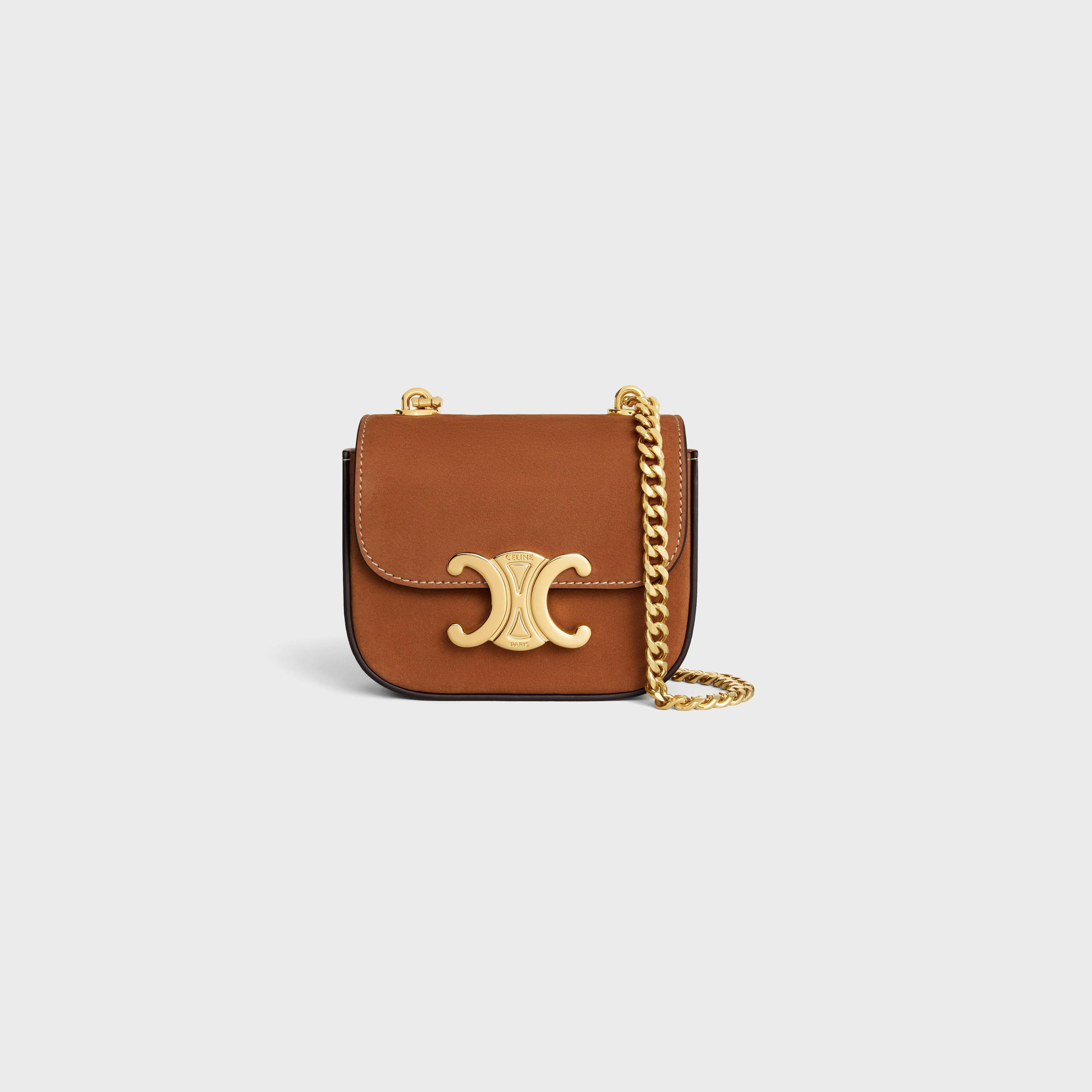 Celine MINI CHAIN CLAUDE IN NUBUCK CALFSKIN
