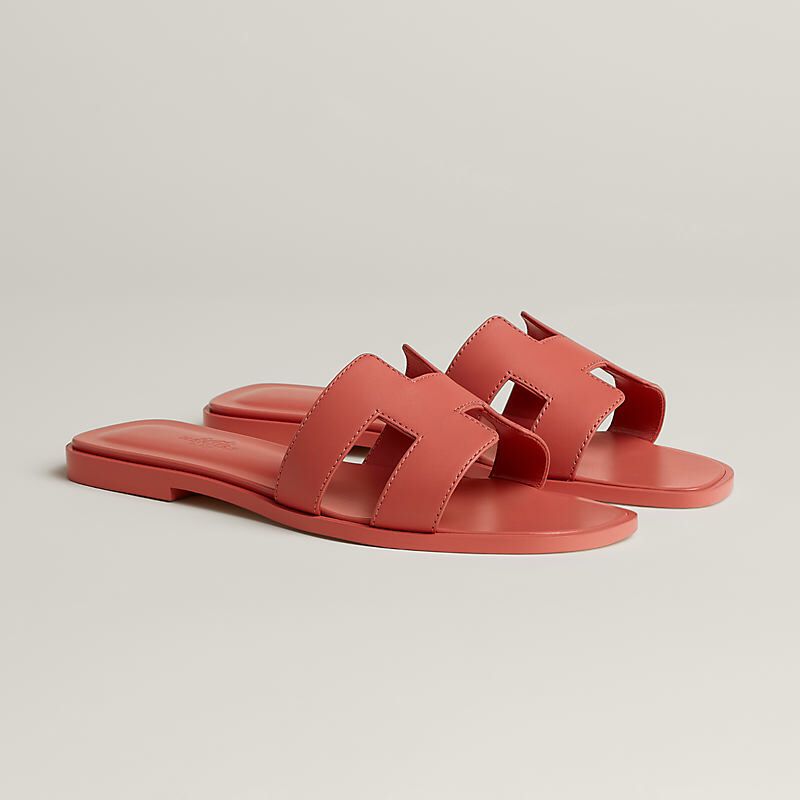 Hermès Oran Sandal in Rose Vermillon