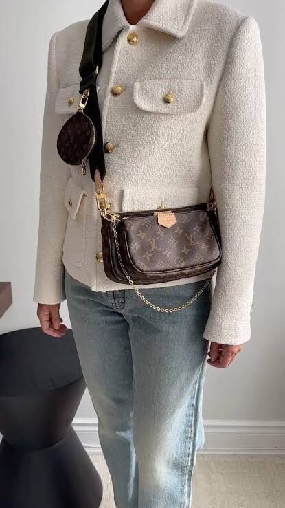 BUTIED Women Checkered Crossbody Leather Shoulder Handbags, Brown