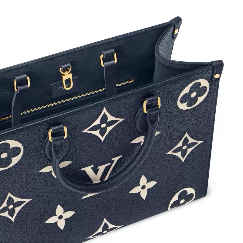 Louis Vuitton On The Go MM Bicolor Monogram Empreinte Leather