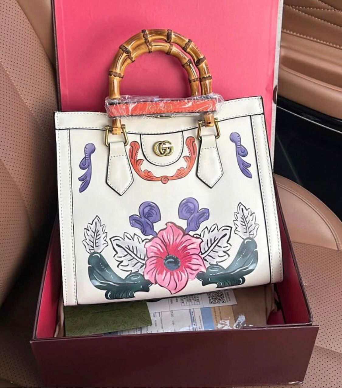 Gucci GG Diana Python Tote Bag