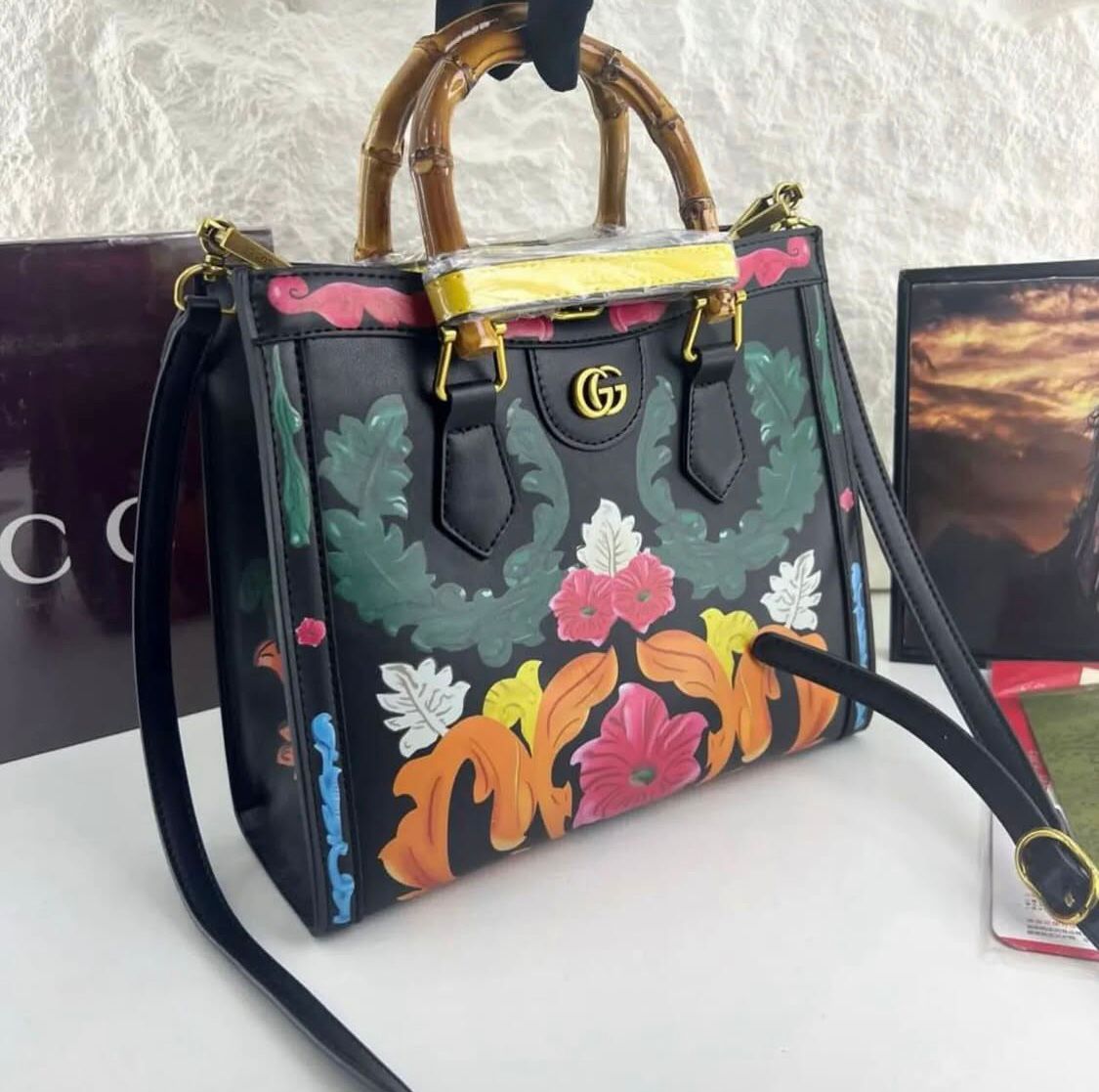 Gucci GG Diana Python Tote Bag