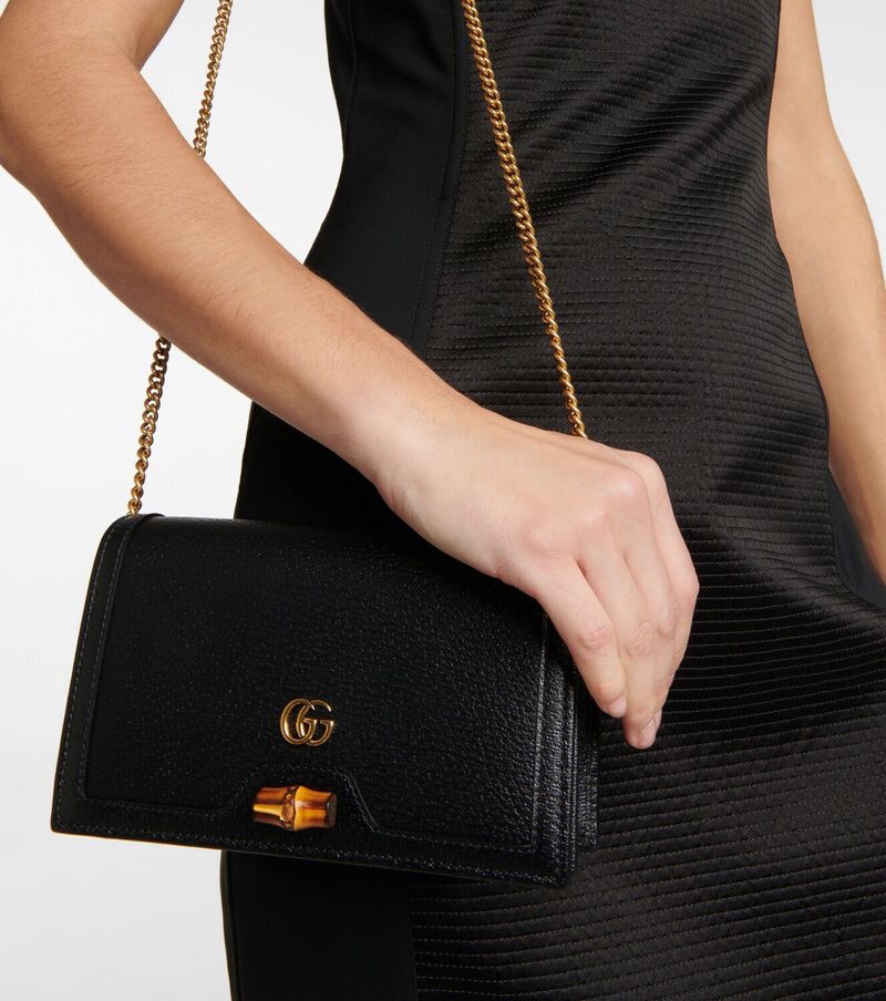 Gucci Diana wallet on chain in leather