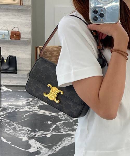 Celine Underarm shoulder calfskin