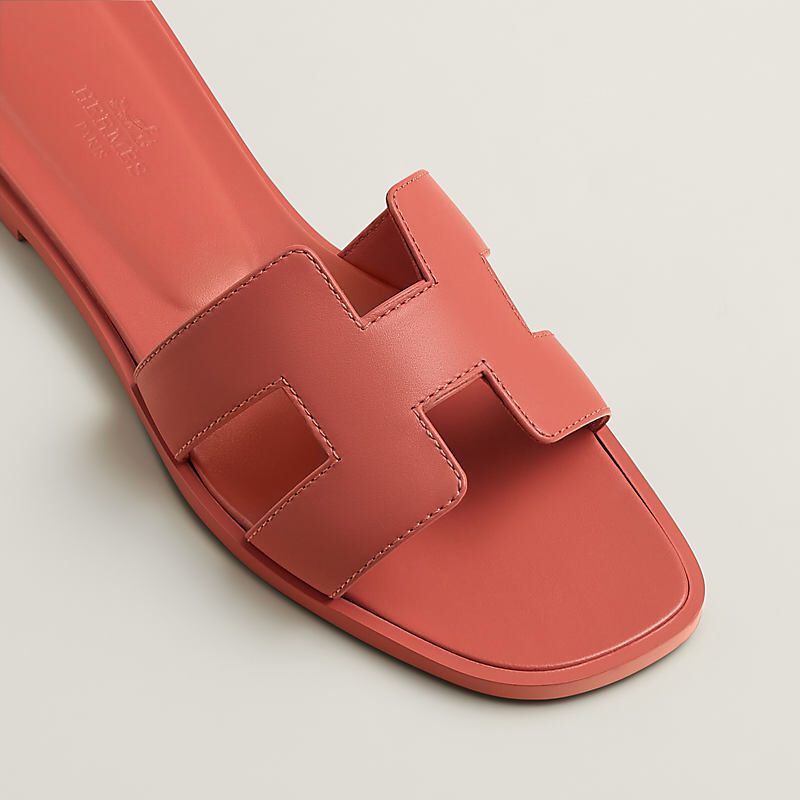 Hermès Oran Sandal in Rose Vermillon