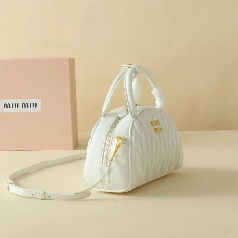 Miu Miu Dumplings Bag White