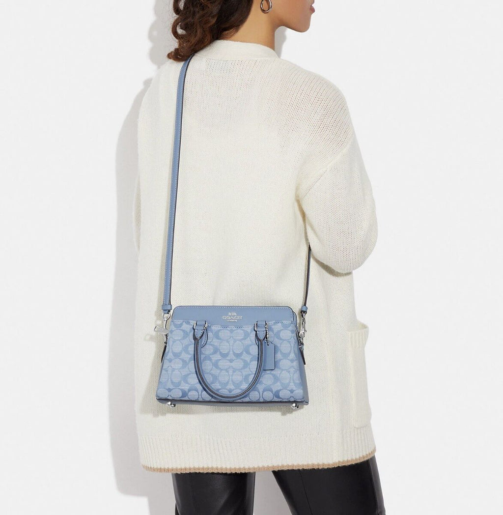 Coach Darcie Carryall In Signature Chambray Silver/Cornflower Multi