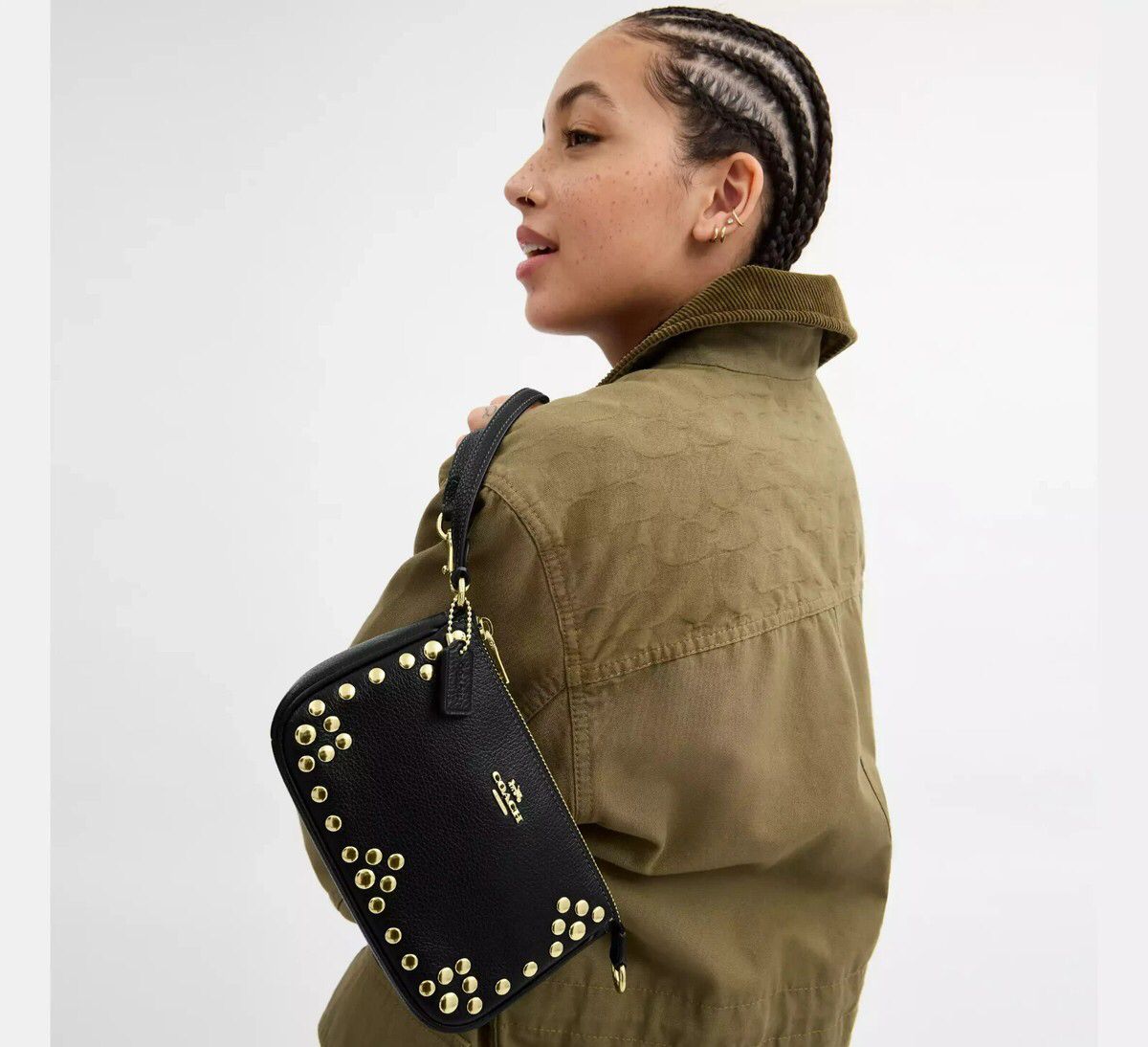 Coach Teri Shoulder Bag With Rivets