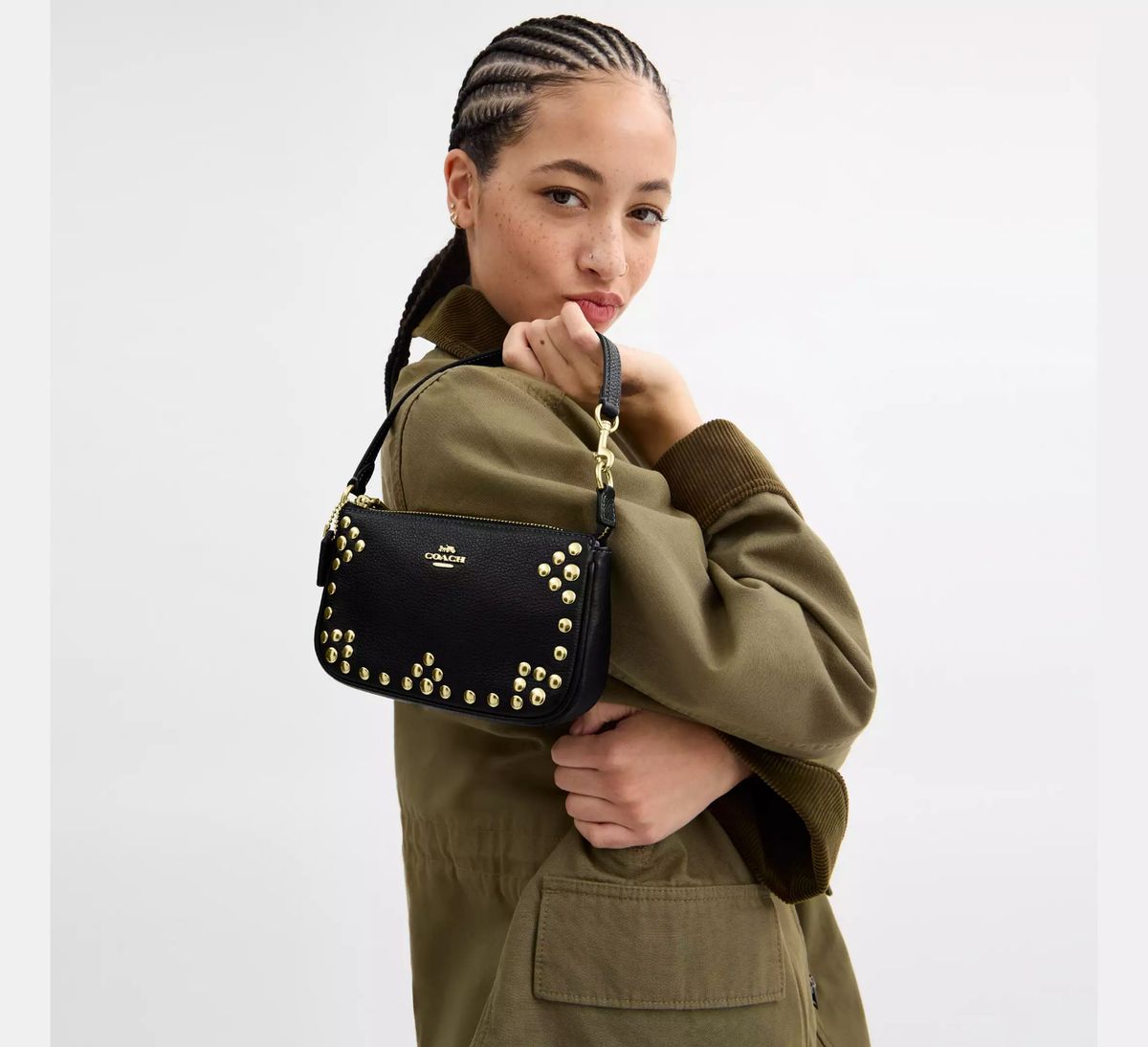 Coach Teri Shoulder Bag With Rivets