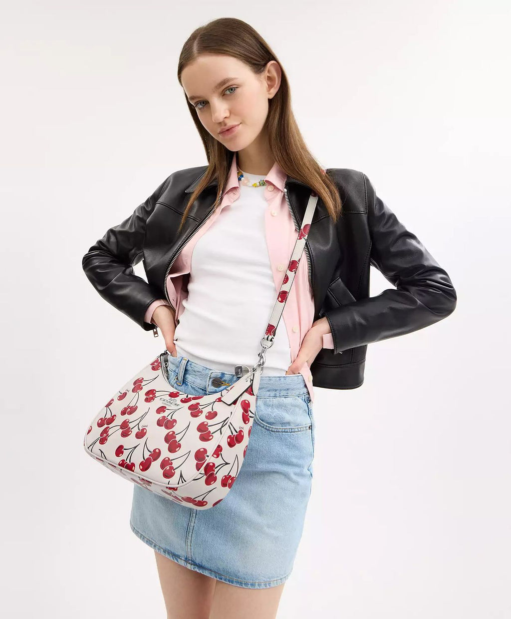 COACH Teri Shoulder Bag With Cherry Print