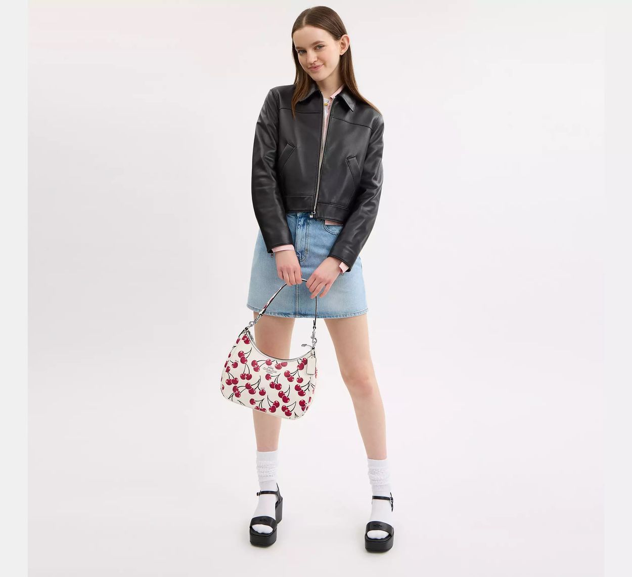 COACH Teri Shoulder Bag With Cherry Print