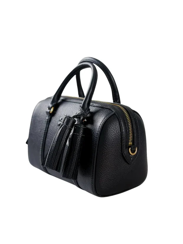 Tory Burch Thea Mini Leather Satchel Crossbody In Black